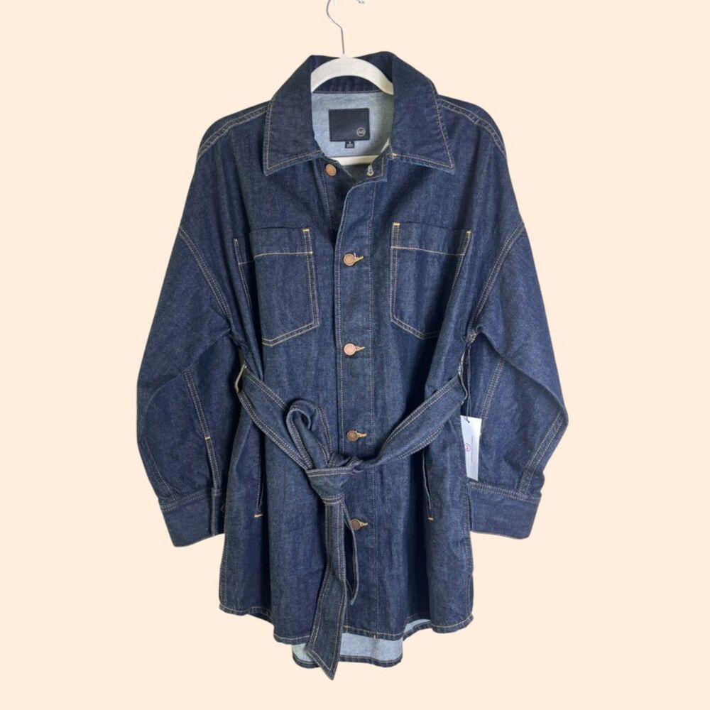 AG Adriano Goldschmied Belted Denim Jacket